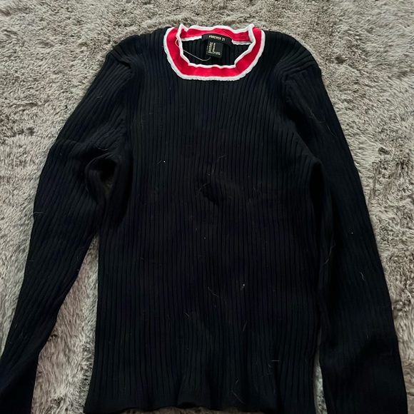 Forever 21 Black ribbed long sleeve - Picture 1 of 1